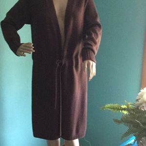 Brown sweater coat